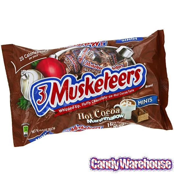 3 Musketeers Hot Cocoa with Marshmallow Minis Candy: 10-Ounce Bag