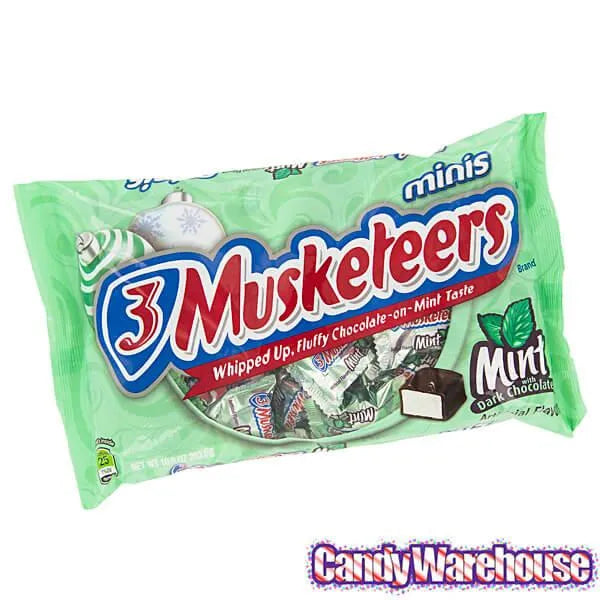 3 Musketeers Mint Dark Chocolate Minis Candy: 10-Ounce Bag