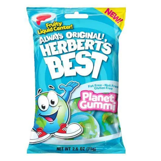 Herbert's Best 3D Planet Gummi Peg Bags: 12-Piece Case