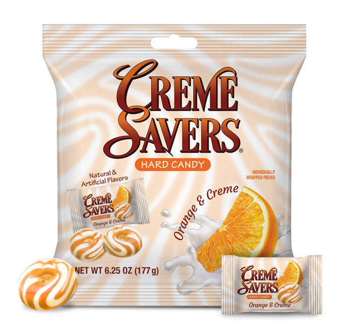 Creme Savers Orange & Creme Hard Candy: 12-Piece Case