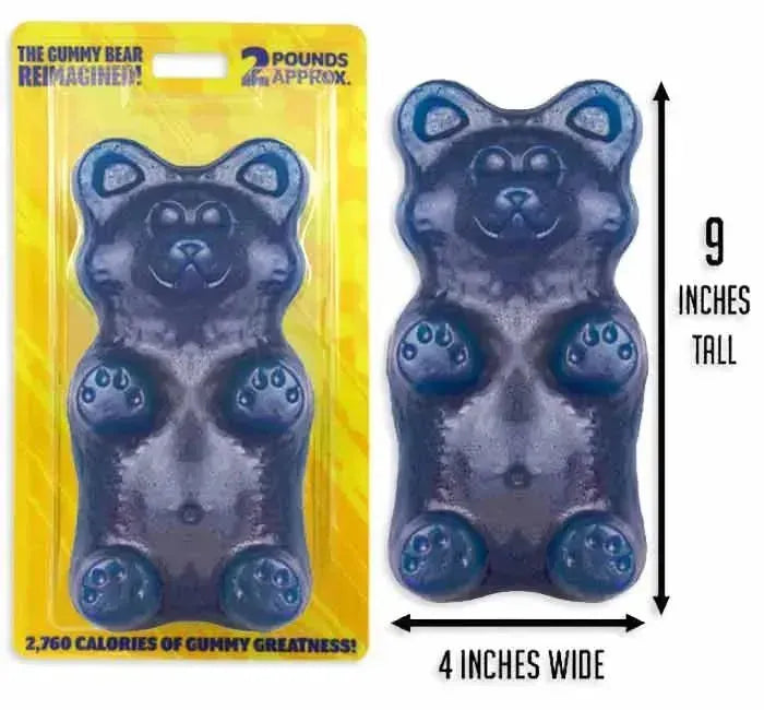 Huge Gummy Bear 2 Pound - Blue Raspberry: 6-Piece Case