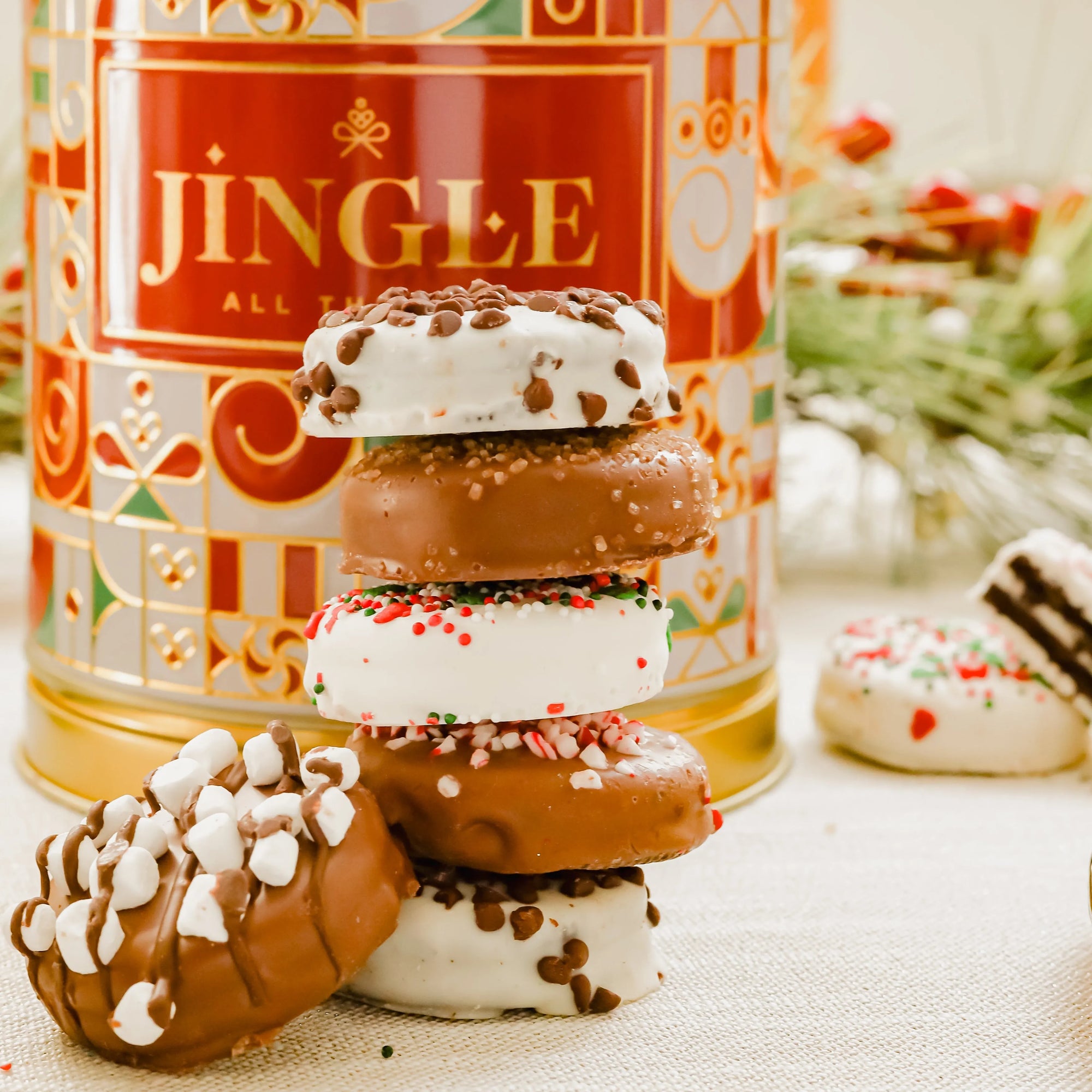 Bonnie and Pop Jingle All The Way Cookie Tin