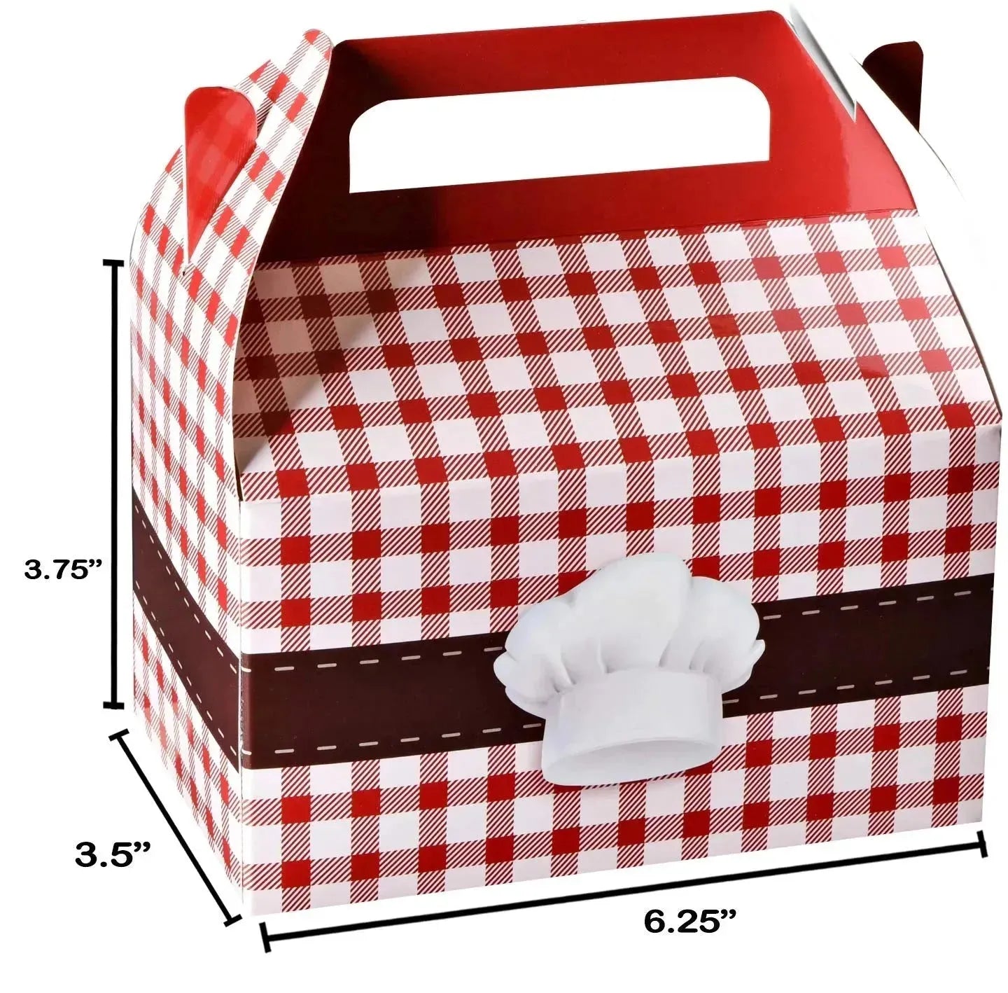 Chef Paper Treat Boxes 6.25" X 3.75" X 3.5" 20 Pack