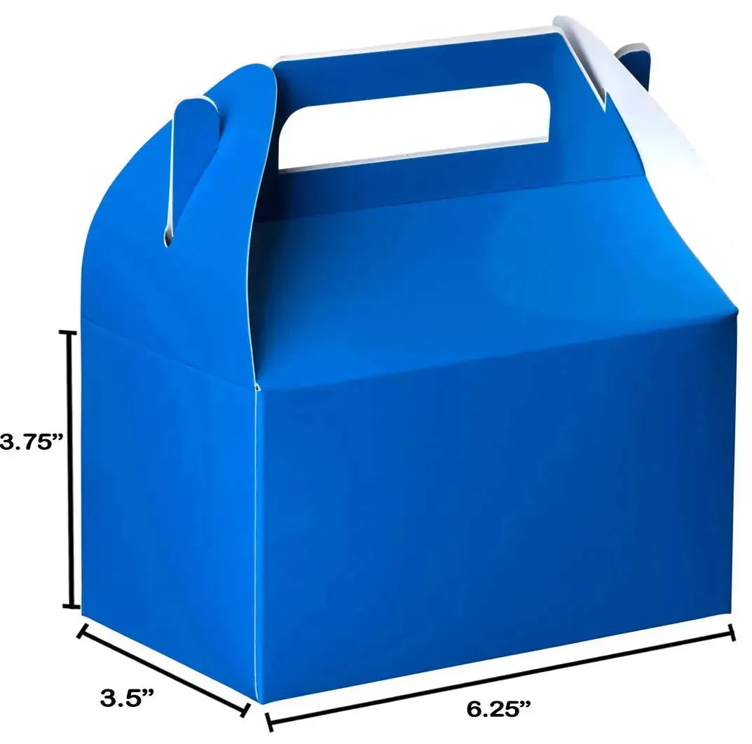 Blue Party Favors Paper Treat Boxes 20 Pack 6.25" X 3.75" X 3.5"