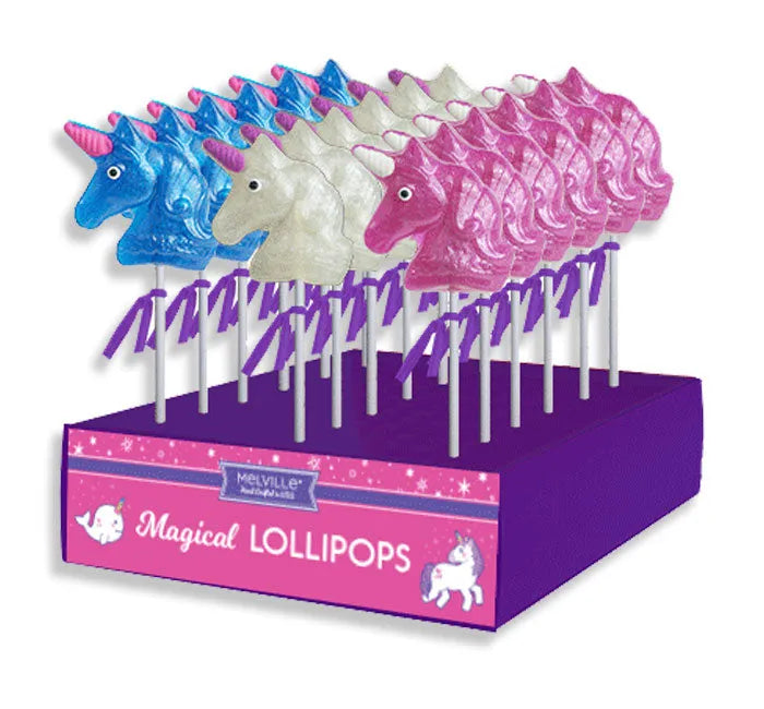 Unicorn Shaped Lollipops: 24-Piece Box