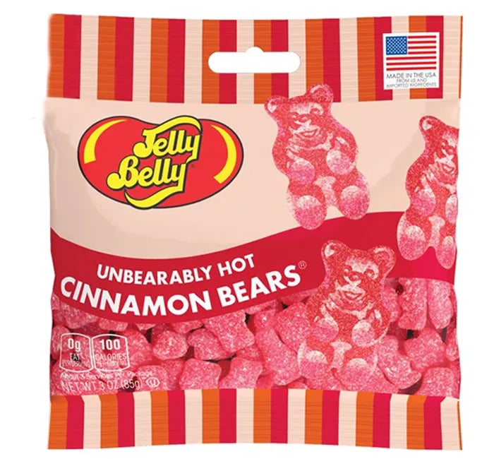 Jelly Belly UnBEARably Hot Cinnamon Bears Peg Bags: 12-Piece Case