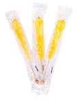 Rock Candy Crystal Sticks - Yellow - Wrapped: 100-Piece Case