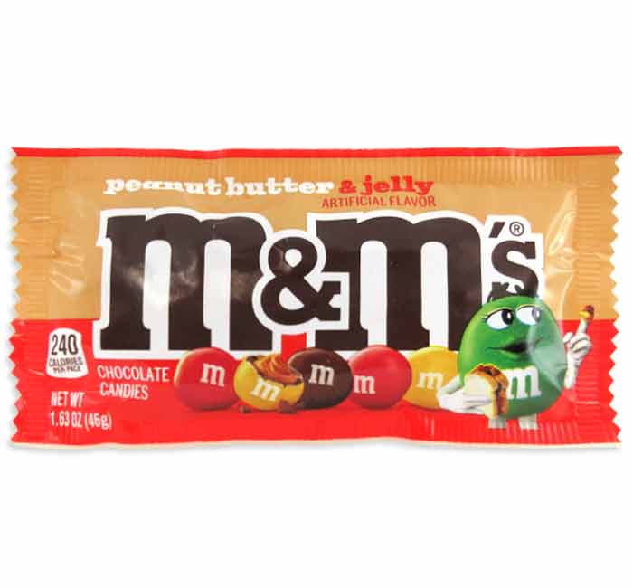 M&M's Candy Packs - Peanut Butter & Jelly: 24-Piece Box