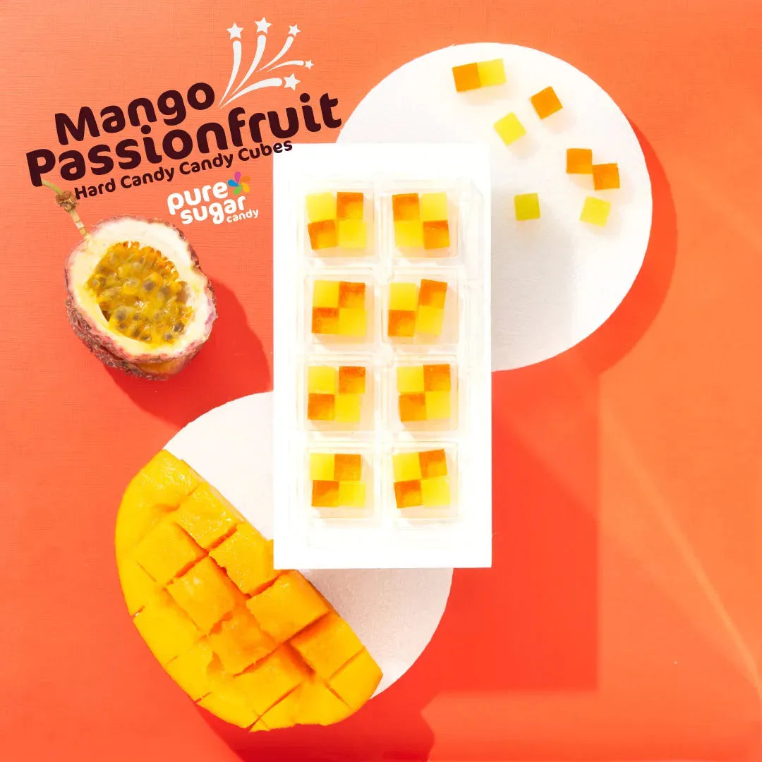 Pure Sugar Candy Mango Passion Fruit Candy Cubes