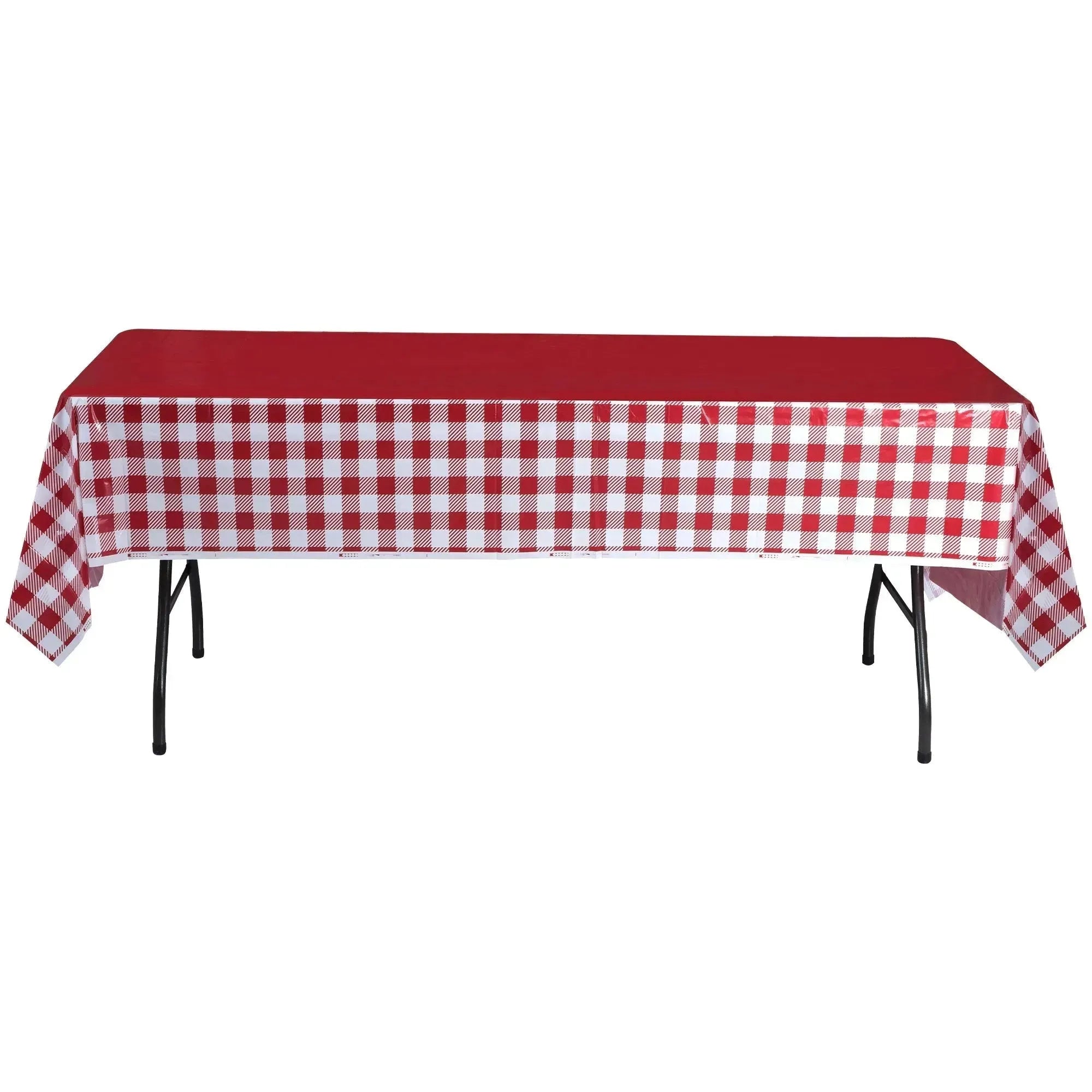 Red and White Checkered Tablecloths 8 Pack