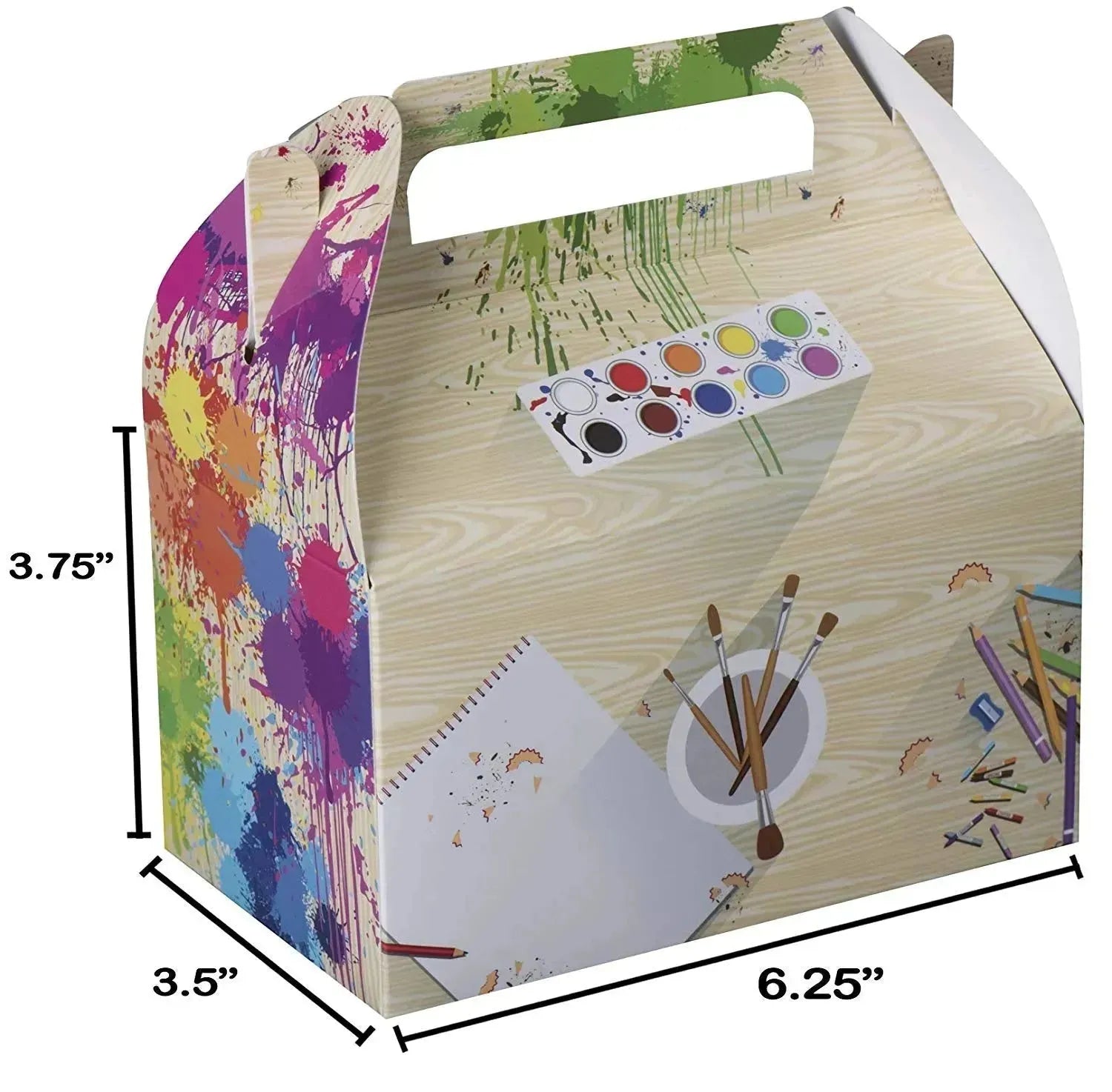 Artist Paper Treat Boxes 6.25" X 3.75" X 3.5" 20 Pack