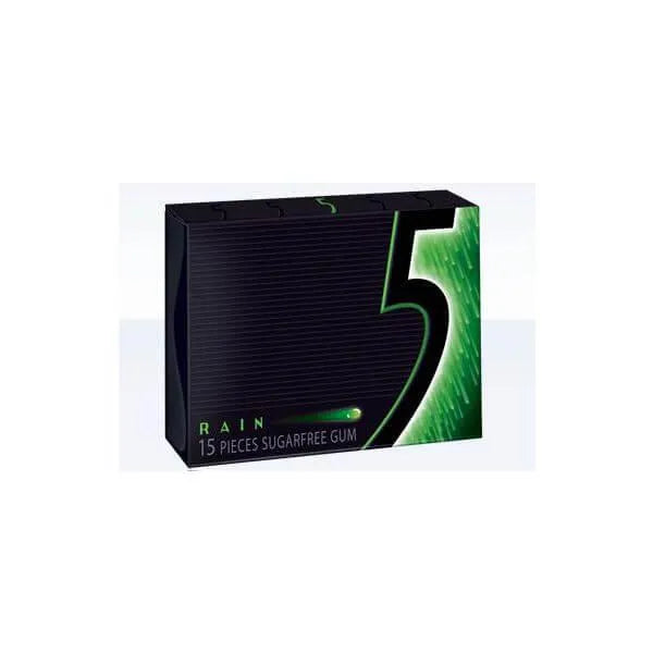 5 Gum Sugar Free Slim Packs - Rain: 10-Piece Box