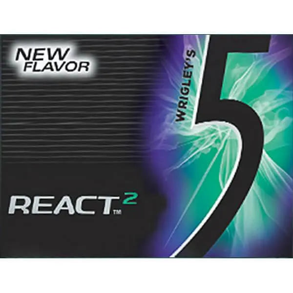 5 Gum Sugar Free Slim Packs - React Mint: 10-Piece Box