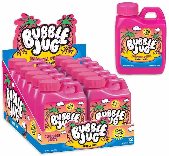 Tropical Fruit Bubble Jug Candy Containers: 12-Piece Box