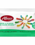 Albanese Neon Mini Sour Gummy Worms King Size Packs: 20-Piece Box