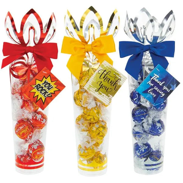 Thank You Lindt Chocolate Truffle Gift Towers - Healthcare Providers: 8-Piece Case