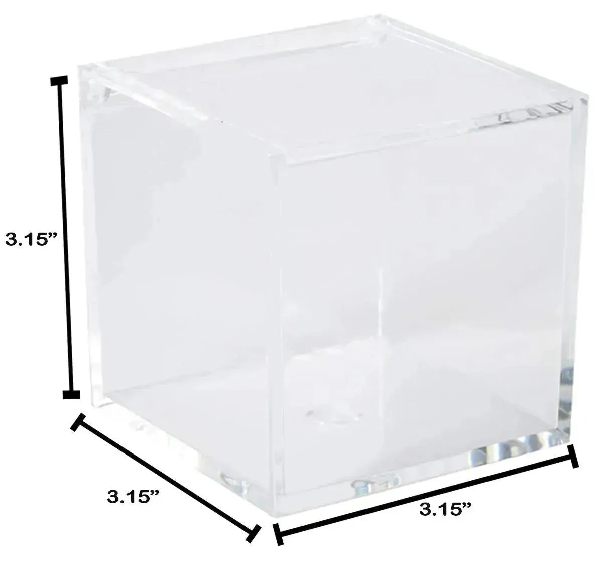 Clear Acrylic Boxes 3.15''X3.15''X3.15'' 8 Pack