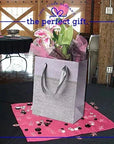 Purple Sparkling Glitter Gift Bags 24 Pack 9"X 7"X 4"