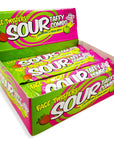 Face Twisters Sour Taffy Combo - Strawberry & Green Apple: 48-Piece Display