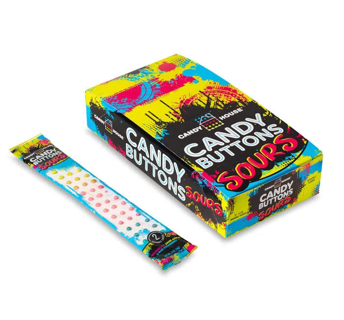 Candy Buttons - Sour Strips: 24-Piece Display