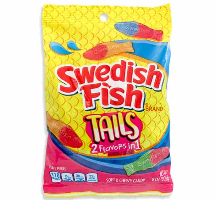 Assorted Swedish Fish Tails: 12-Piece Case