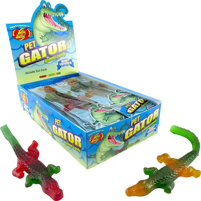 Jelly Belly Big Gummy Alligators Candy Packs: 24-Piece Case