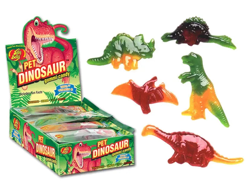 Jelly Belly Big Gummy Dinosaurs Candy Packs: 48-Piece Case