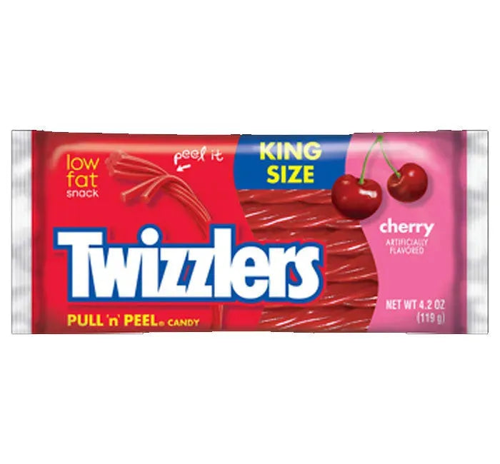 Twizzlers Strawberry Licorice Twists King Size Packs: 15-Piece Box