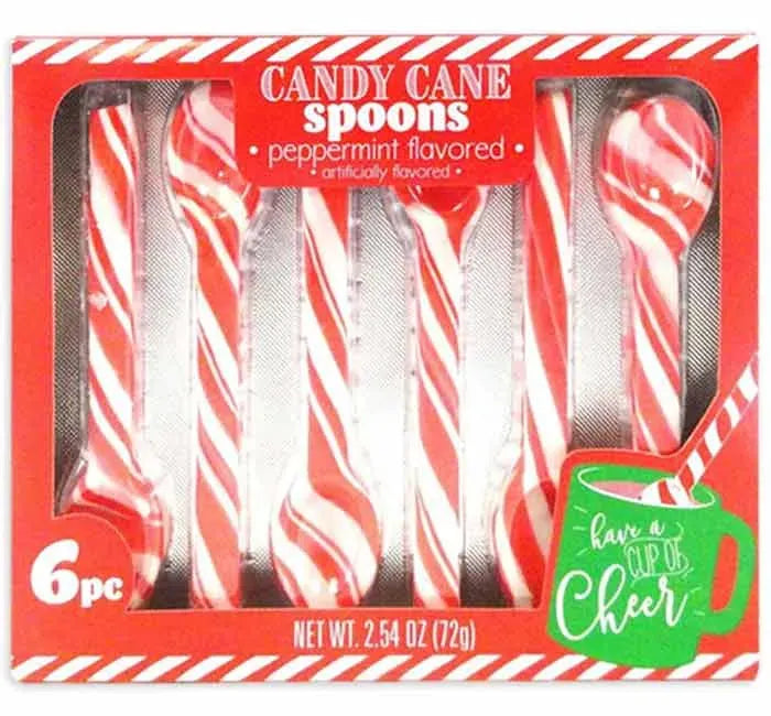 Peppermint Hard Candy Spoons: 12-Pack Case