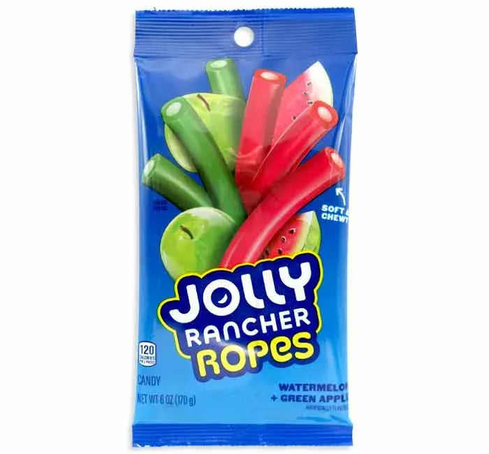 Jolly Rancher Ropes Green Apple & Watermelon Peg Bag: 12-Piece Case