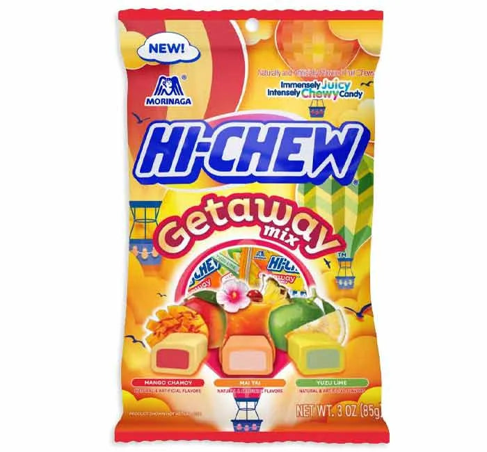 Hi-Chew Fruit Chews Candy Packs - Getaway Mix: 6-Piece Case