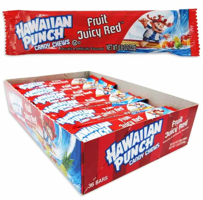 Hawaiian Punch Candy Chews - Fruit Juicy Red: 36-Piece Display