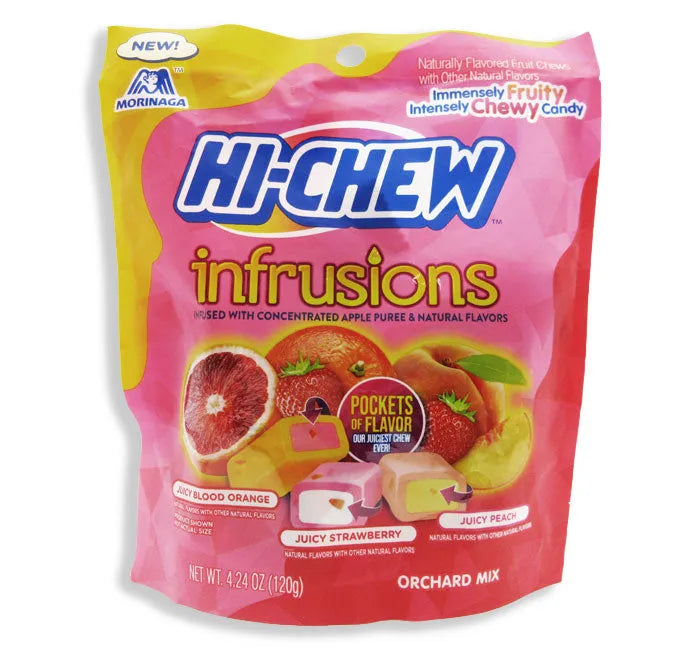 Hi-Chew Fruit Chews Candy Packs - Infrusions: 7-Piece Case