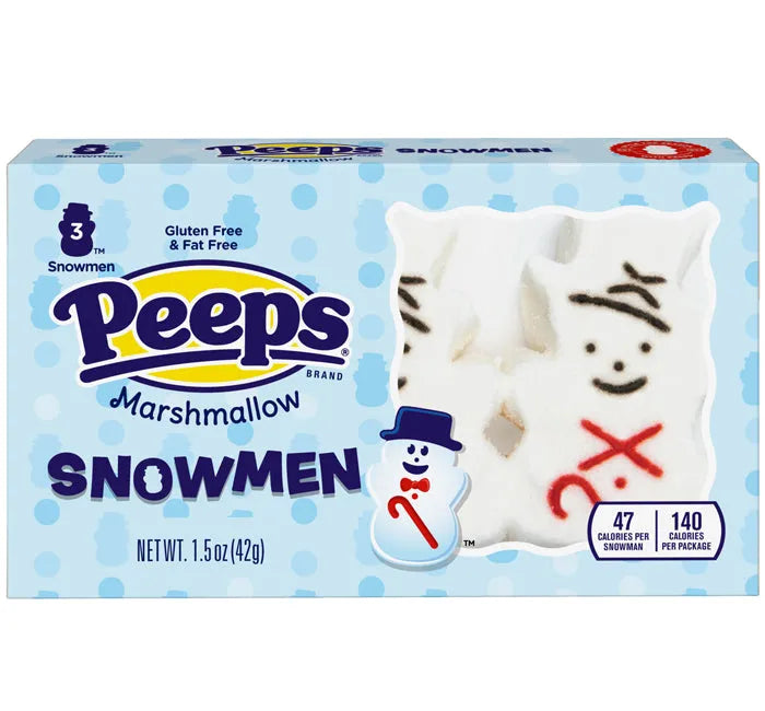 Peeps Marshmallow Snowmen Candy: 24-Piece Case