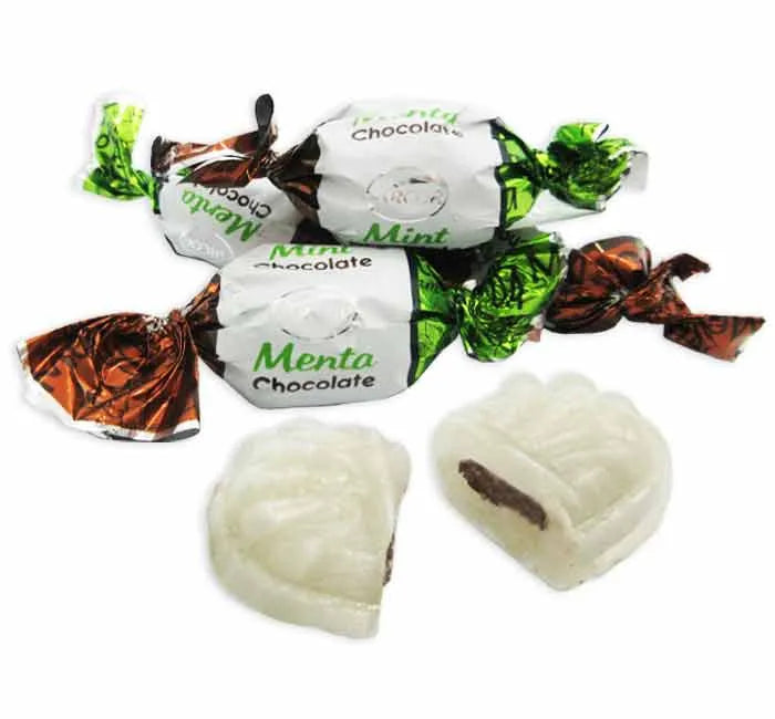 Arcor Chocolate Filled Menta Mint Candy: 6LB Bag