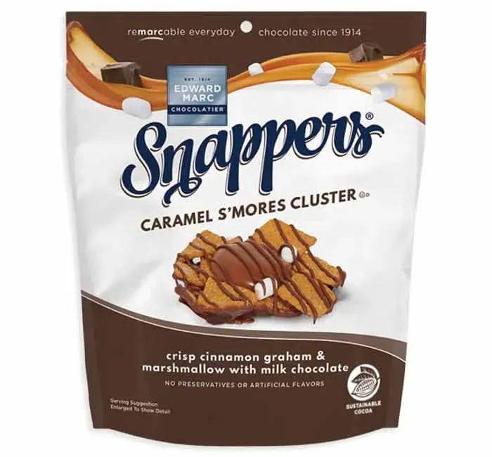 Snappers Caramel Smores Covered Pretzel Clusters: 10-Piece Case