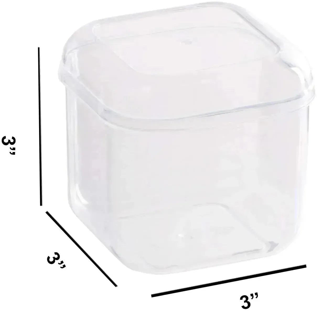 Clear Acrylic Boxes Rounded Edge 3"X3"X3" 24 Pack