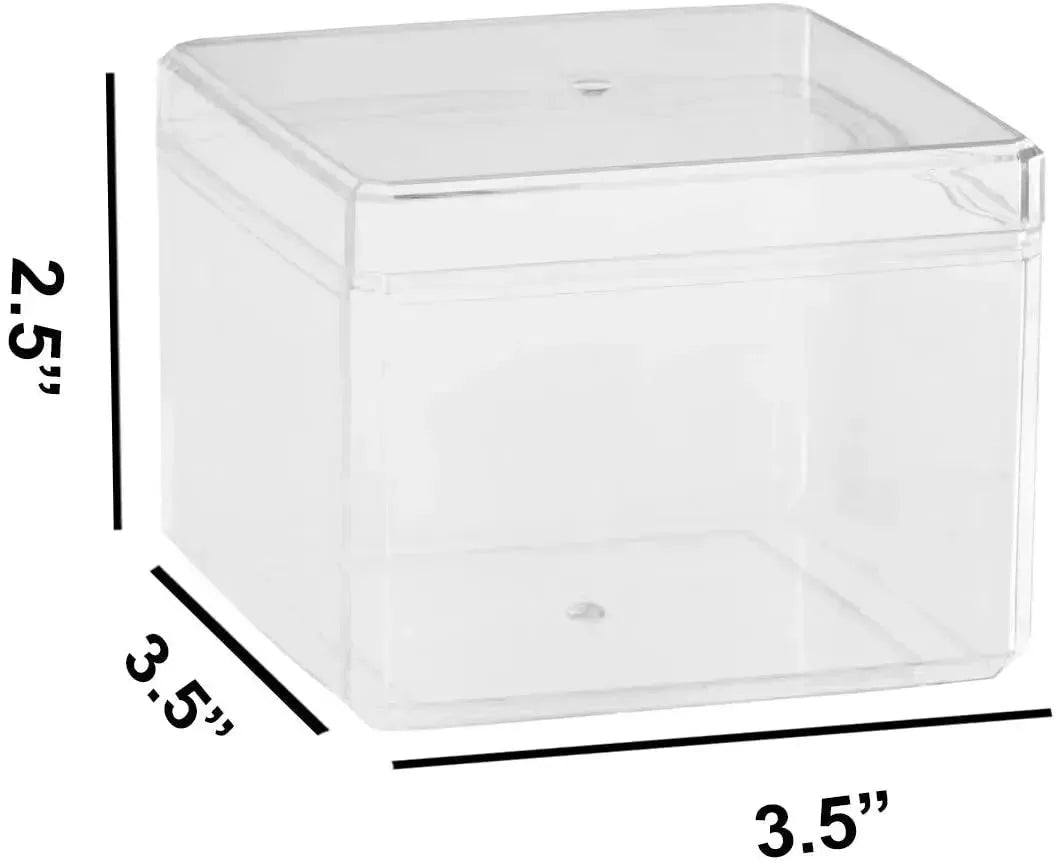 Clear Acrylic Boxes 3.5&quot;X3.5&quot;X2.5&quot; 24 Pack