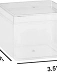 Clear Acrylic Boxes 3.5"X3.5"X2.5" 24 Pack