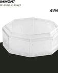 Clear Acrylic Boxes 5.25"X2" Octagonal 12 Pack