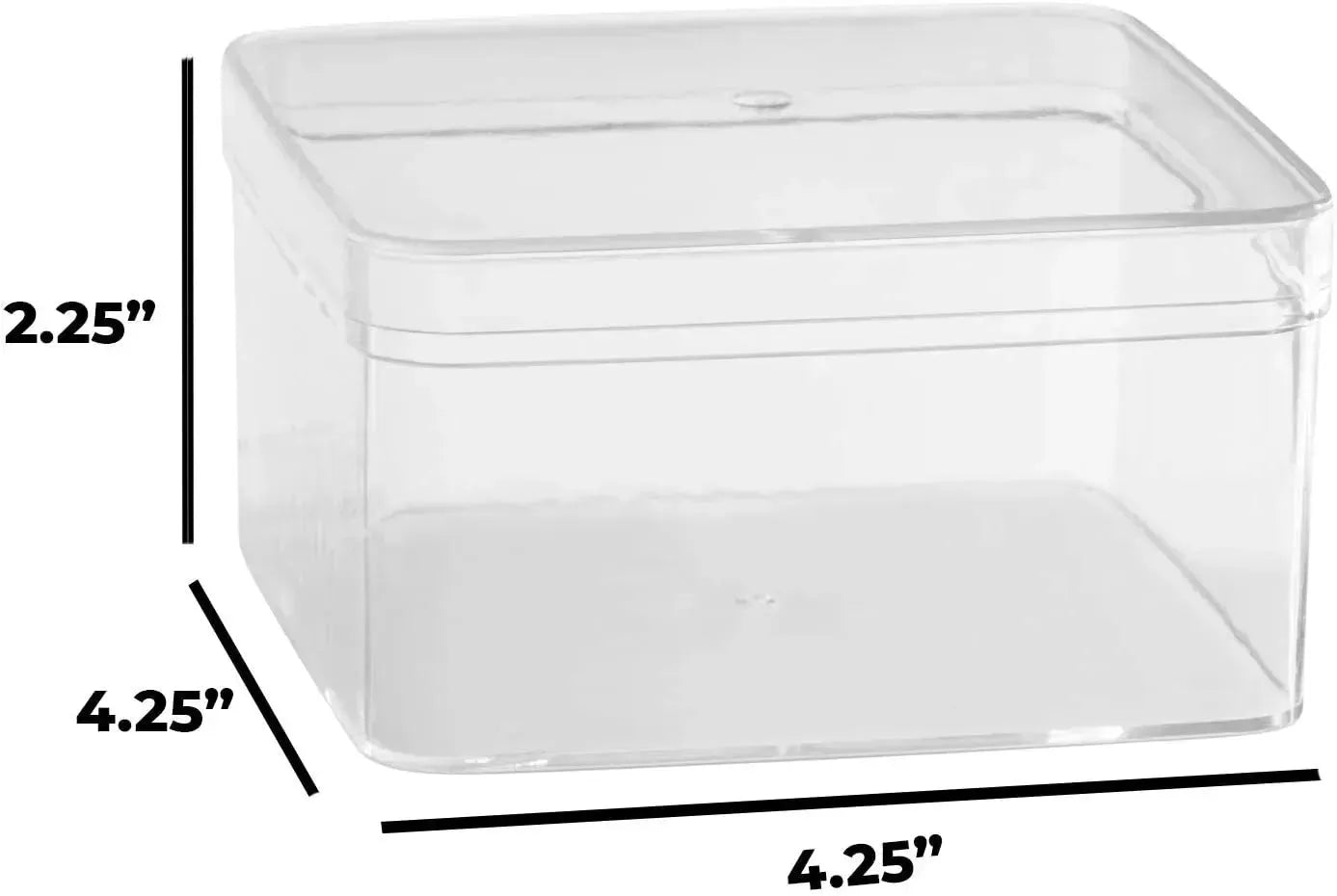 Clear Acrylic Boxes 4.25"X4.25"X2.25" 16 Pack