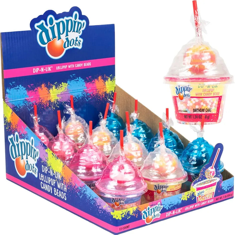 Dippin Dots Dip-N-Lik Lollipops: 12-Piece Display