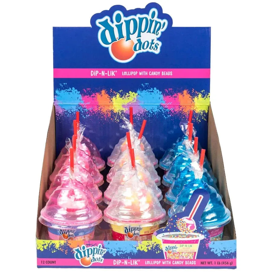 Dippin Dots Dip-N-Lik Lollipops: 12-Piece Display