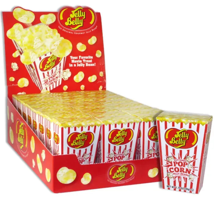 Jelly Belly Buttered Popcorn Jelly Beans Boxes: 24-Piece Display