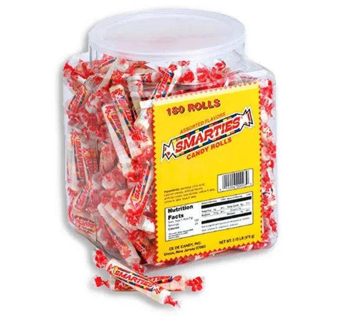 Smarties Candy Rolls: 180-Piece Tub