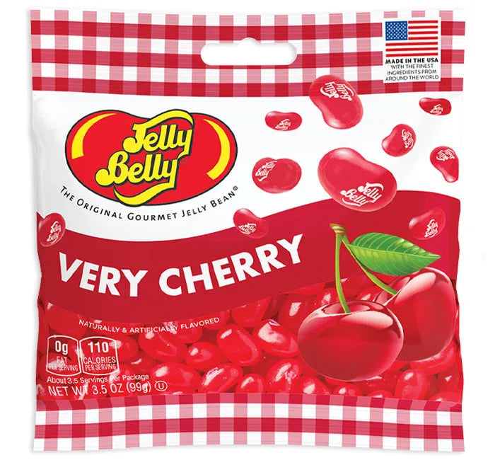 Jelly Belly Very Cherry Peg Bags: 12-Piece Case