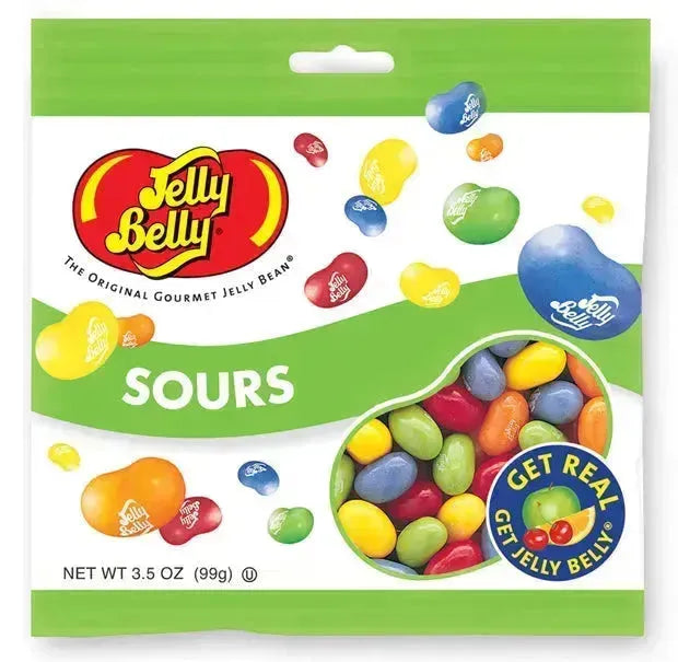 Jelly Belly Sours Jelly Beans Peg Bags: 12-Piece Case