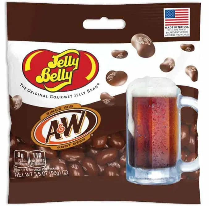 Jelly Belly A&W Root Beer Peg Bags: 12-Piece Case