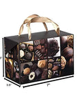 Chocolate Design Paper Gift Bag Box 12 Pack 7X3.5X4.75"