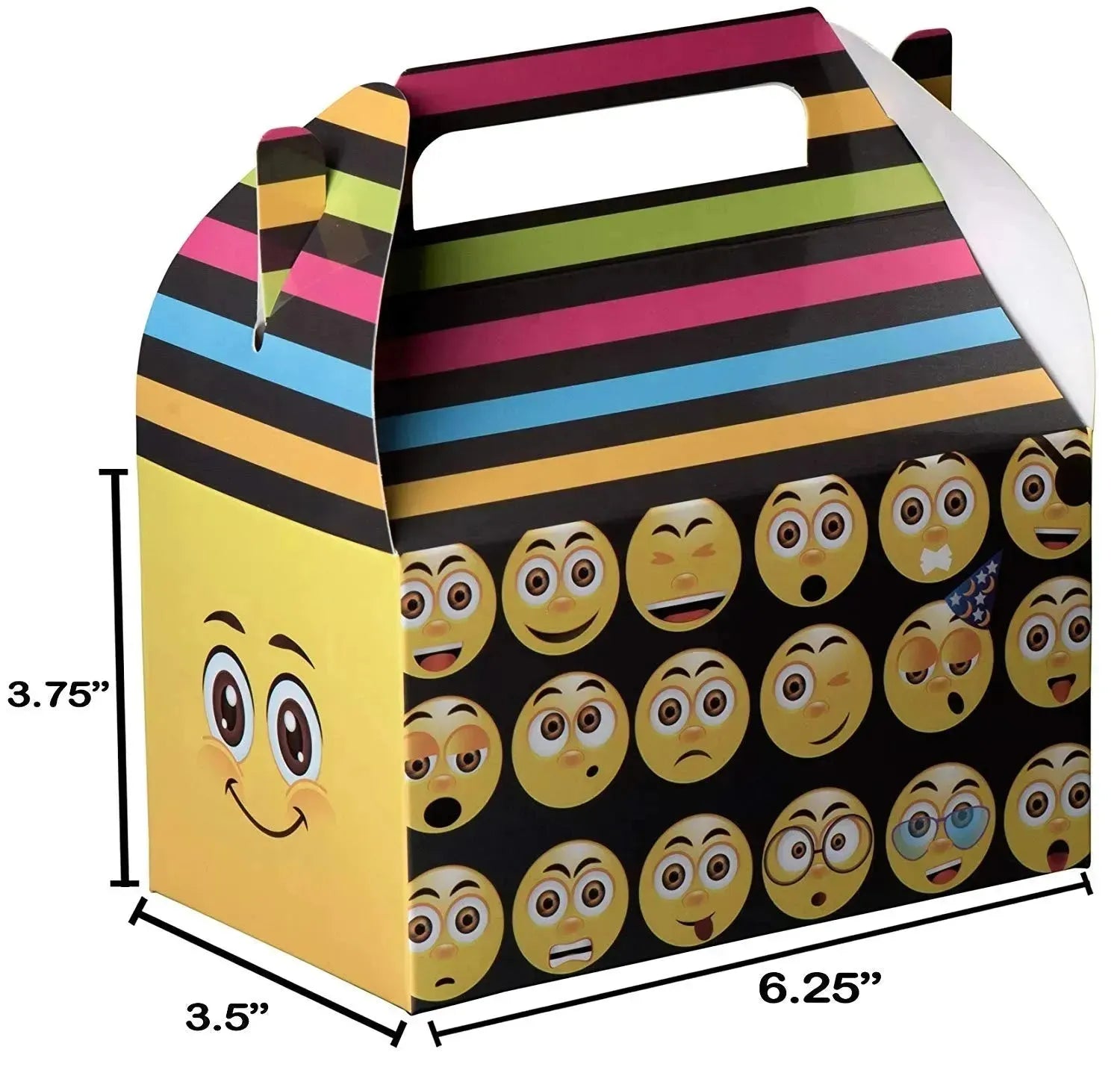 Emoji Paper Treat Boxes 20 Pack 6.25" X 3.75" X 3.5"